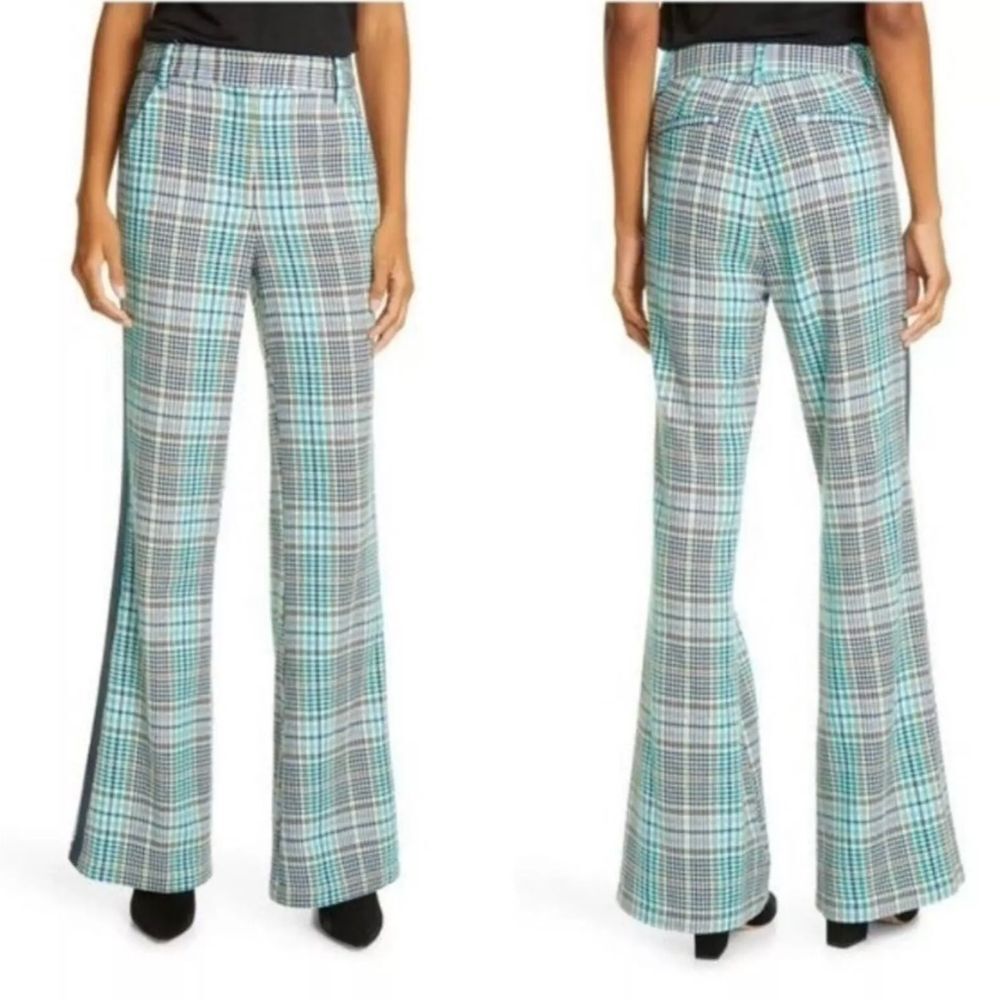 NWT Plus Tanya Taylor Pants Fallon
Flare Trousers Green Houndstooth Size16